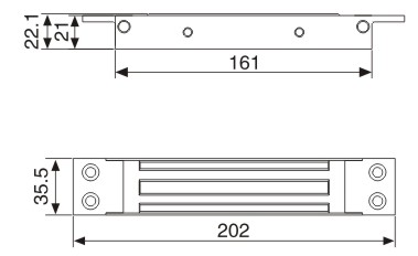 Размеры замка HSU-180N