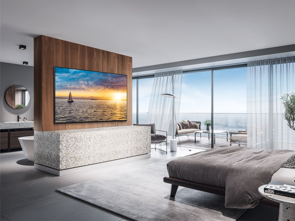Гостиничный телевизор Samsung серии HQ60A вид в номере гостиницы