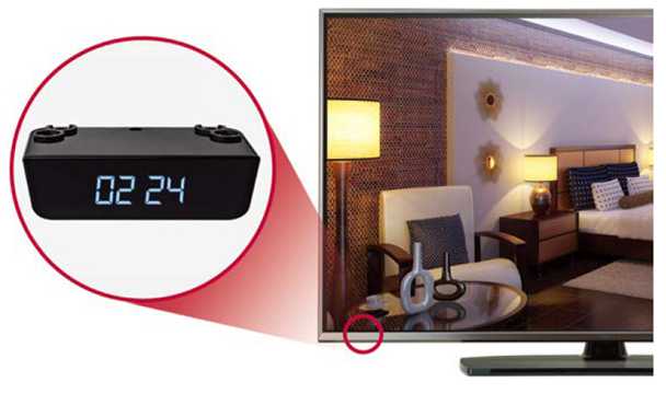 Гостиничный IP Smart телевизор LG серии UU761H - внешние часы