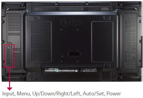 Видеостенный дисплей LG серии VH7C - пульт управления на самой панели