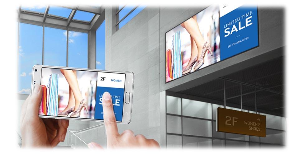 Профессиональный дисплей Samsung серии OMD-W - простота управления контентом с мобильного устройства