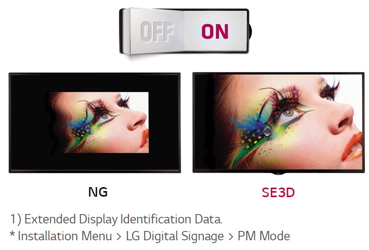 Профессиональный дисплей LG серии SE3D - масштабирование изображения