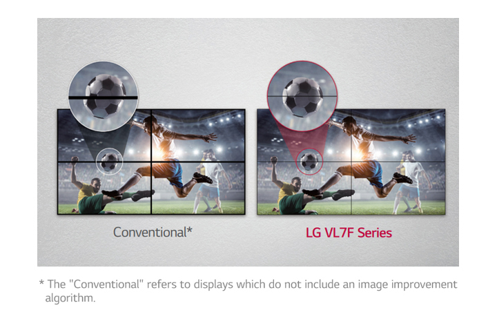 Видеостенный дисплей LG серии VL7F - алгоритмы улучшения динамических изображений