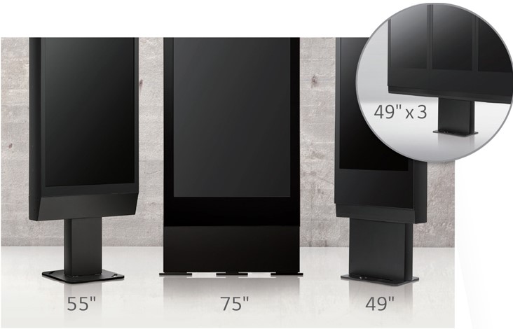 Уличный дисплей LG серии XEB3E - различные варианты установки