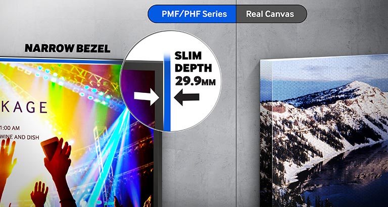 Профессиональный дисплей Samsung серии PMF -тонкий дизайн