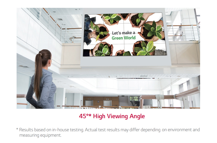 Видеостенный дисплей LG серии VL5G - большой угол обзора
