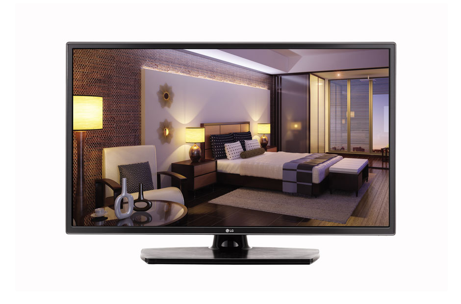 Гостиничные телевизоры LG серии LV541H 2017 года вид спереди, включен