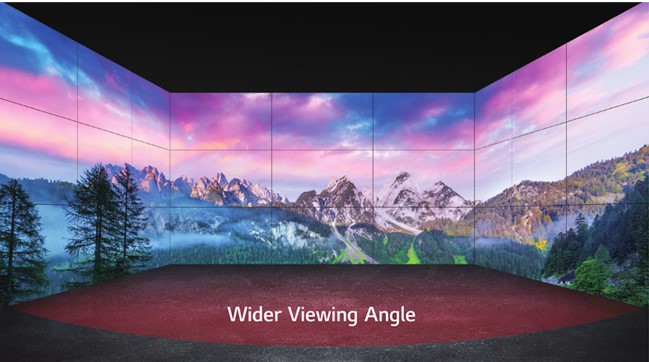 Видеостенный дисплей LG серии VM5E - широкий угол обзора