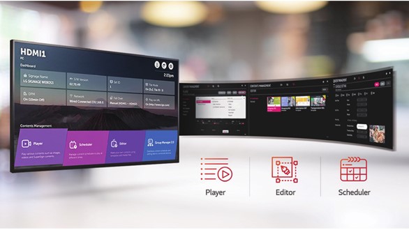 Видеостенный бесшовный OLED дисплей LG серии EV5E - простое управление контентом
