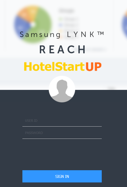 Страница входа на демо-сервер Samsung LYNK REACH 4