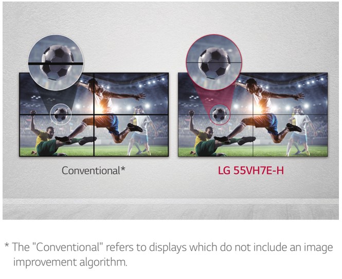 Видеостенный дисплей LG серии VH7E - синхронизация изображения на панелях