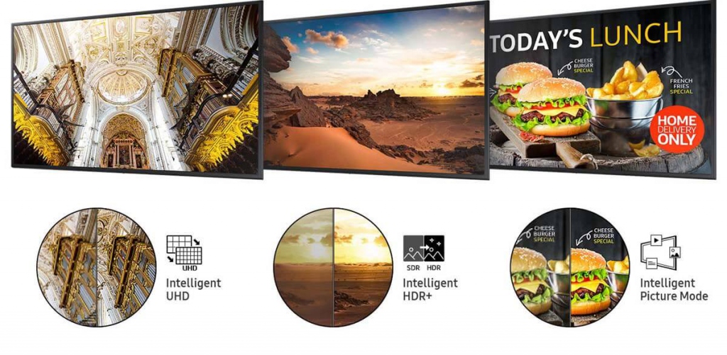 Профессиональный дисплей Samsung серии QBR - оптимизация качества картинки