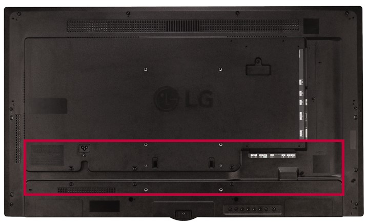 Профессиональный дисплей LG серии SE3D - кабельный организатор