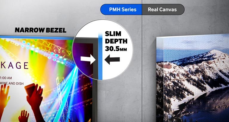 Профессиональный дисплей Samsung серии PMH - производительность и тонкая рамка