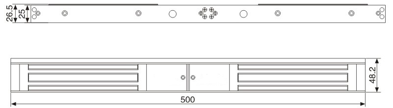 Размеры замка HSU-300MD